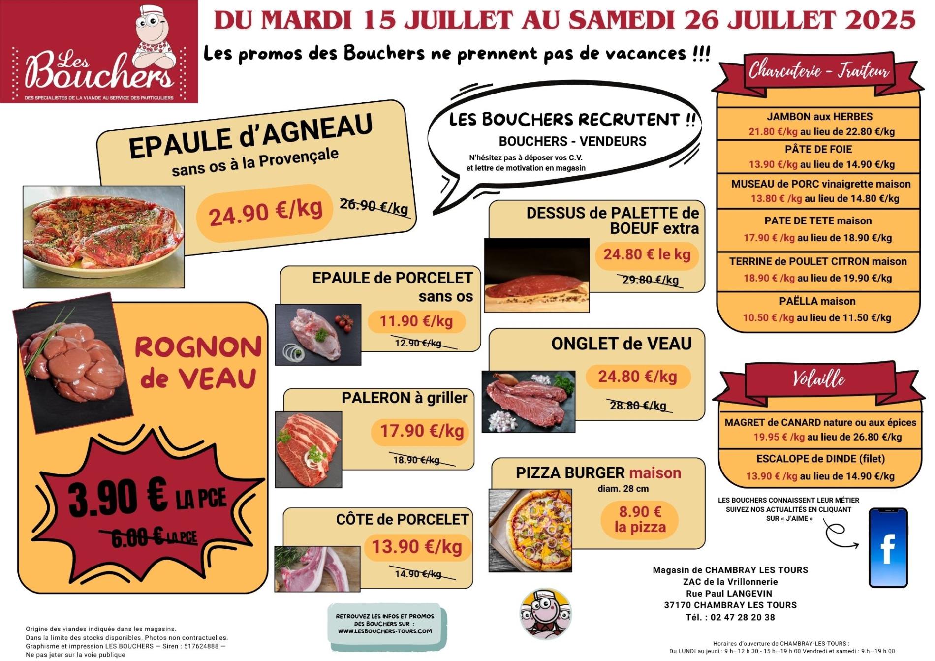 Promotions du 15  AU 26 JUILLET 2025